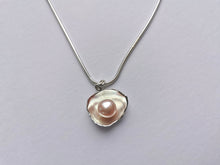 Load image into Gallery viewer, Large Pink Pearl Splat Pendant
