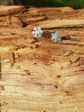 Load image into Gallery viewer, snowflake stud earrings
