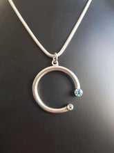 Load image into Gallery viewer, Sterling silver blue topaz pendant
