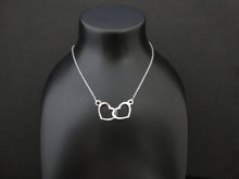 Load image into Gallery viewer, Silver double heart necklace
